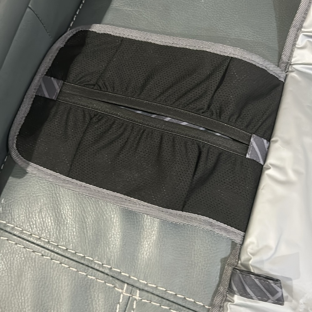 Gray Striped Foldable Changing Pad with Fox Logo - Picture 4 of 5